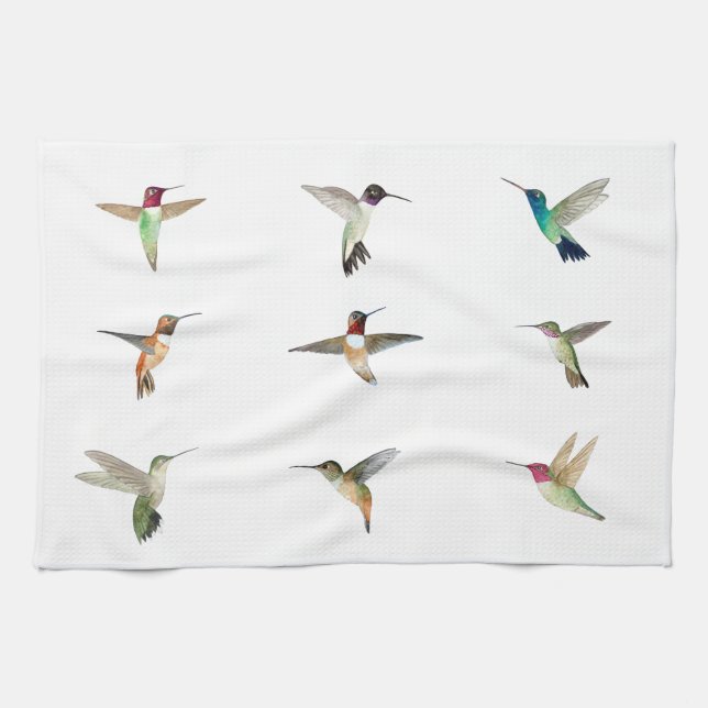 Linge De Cuisine Colibri nord-américain (Horizontal)