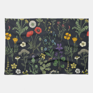 Linge De Cuisine Collage de fleurs sauvages