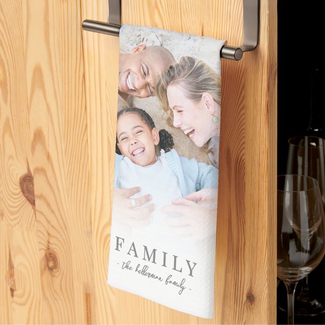 Linge De Cuisine Collage de photos de famille personnalisé (Personalized Family Photo Collage kitchen towel )