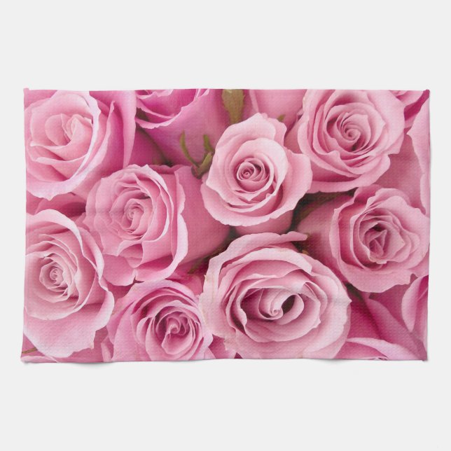 Linge De Cuisine collage de roses roses roses (Horizontal)