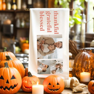 Linge De Cuisine Collage moderne Trois photos   BON THANKSGIVING