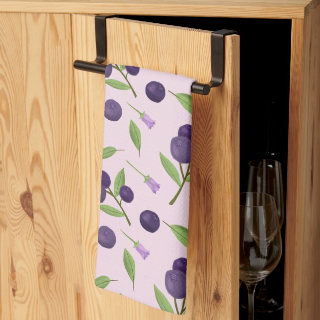 Linge De Cuisine Collection de Motifs de paniers de fruits - bleuet (Pliage en tiers)