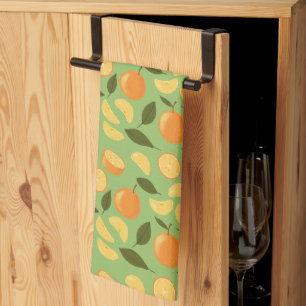 Linge De Cuisine Collection de Motifs de paniers de fruits - Orange