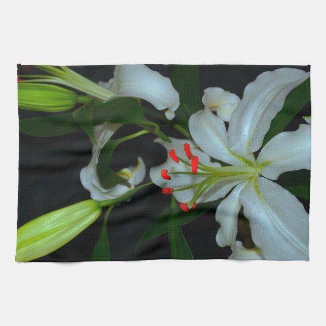 Linge De Cuisine Collection Irlandaise de laiton et de fleurs (Horizontal)