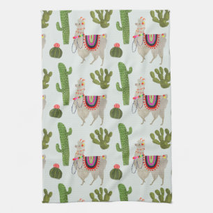 Linge De Cuisine Collection Llamarama   Cactus & Llama Motif