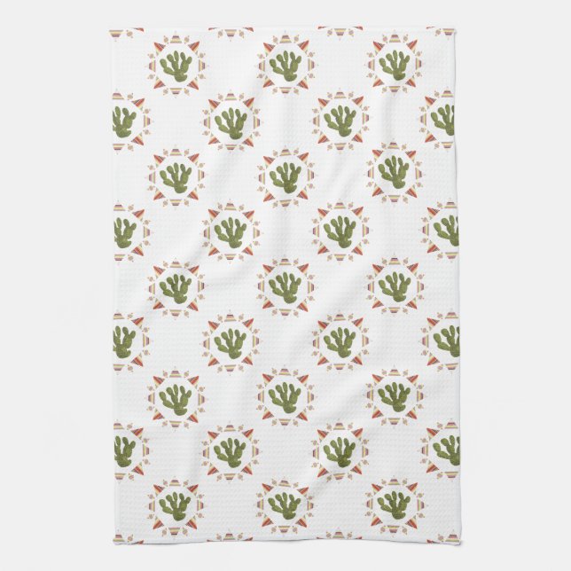 Linge De Cuisine Collection Llamarama | Cercle de cactus (Vertical)
