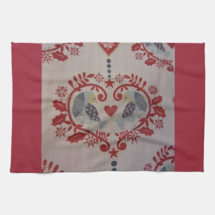 Linge De Cuisine Colombes et coeurs -- Néerlandais de Pennsylvanie