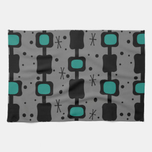 Linge De Cuisine Colonnes Moyenne Rétro Boîtes Turquoises