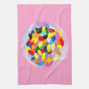 Linge De Cuisine Colonnes sucrées et colorées de bonbons