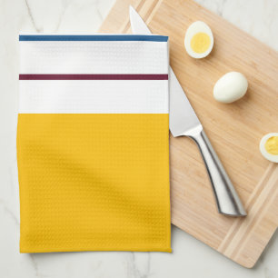 Linge De Cuisine Coloré Autumnal Mulberry Amber Stripes