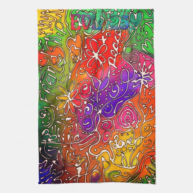 Linge De Cuisine Colorful Inspirational Friendship Words Kitchen To (Vertical)