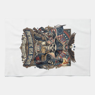 Linge De Cuisine Commandant de crâne colonial patriotique sombre Sk