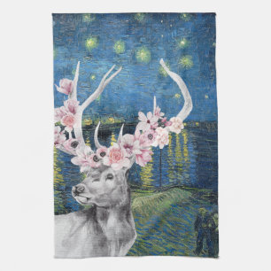 Linge De Cuisine Compilation Van Gogh Nuit étoilée et Cerf Fleur 