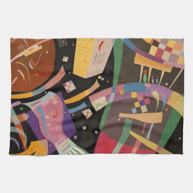 Linge De Cuisine Composition Kandinsky 10 Peinture Abstraite (Horizontal)