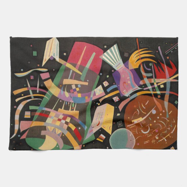 Linge De Cuisine Composition Kandinsky X Oeuvre Abstraite (Horizontal)