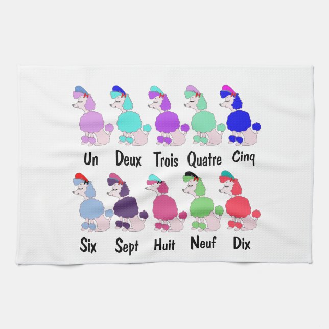 Linge De Cuisine Compte du caniche français (Horizontal)