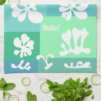 Linge De Cuisine Conception abstraite moderne personnalisée en vert