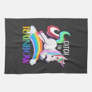 Linge De Cuisine Conception de licorne arc-en-ciel Catch