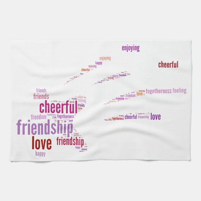 Linge De Cuisine Conception de mots positifs (Horizontal)