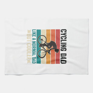 Linge De Cuisine Conception de T-Shirt de Papa Cycliste Vintage pou