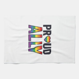 Linge De Cuisine Conception de T-Shirt vintage arc-en-ciel de cœur
