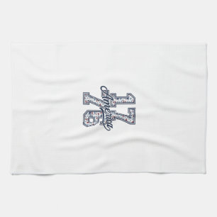 Linge De Cuisine Conception de vecteur vintage patriotique floral a