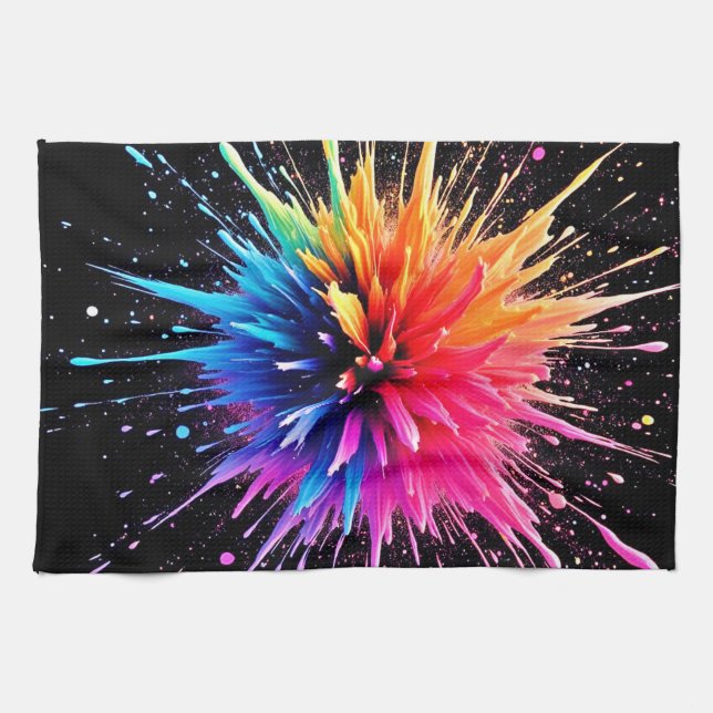 Linge De Cuisine Conception dynamique des explosions de couleurs (Horizontal)