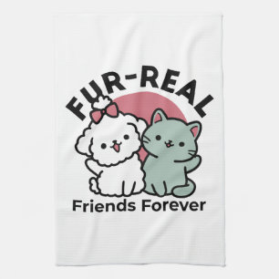 Linge De Cuisine Conception "Fur-Real Friends Forever"