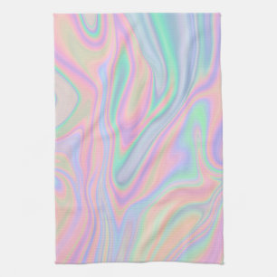 Linge De Cuisine Conception iridescente liquide de couleur de