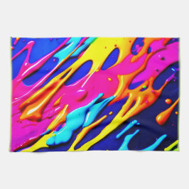 Linge De Cuisine Conception Neon Splatter