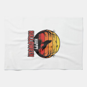 Linge De Cuisine Conception vectorielle vintage loup hurlant joy Ha