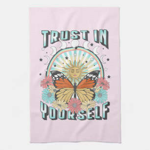 Linge De Cuisine Confiance en soi Soleil céleste et papillon