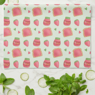 Linge De Cuisine Confiture de pain sucré et de fraise