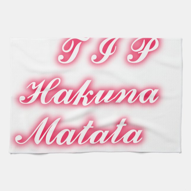 Linge De Cuisine Conseil Saint-Valentin : Hakuna Matata Funny Texte (Horizontal)