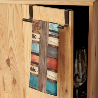 Linge De Cuisine Cool Aztec Western faux bois carrelé motif