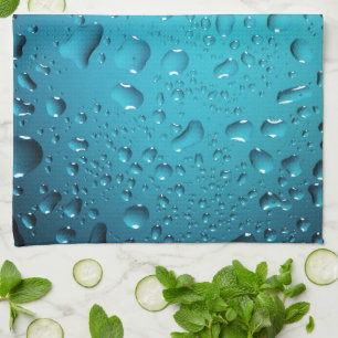 Linge De Cuisine Cool Bleu gouttes d'eau