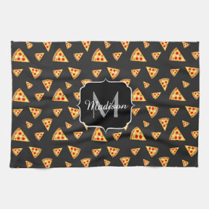 Linge De Cuisine Cool et amusante pizza tranches motif Monogram