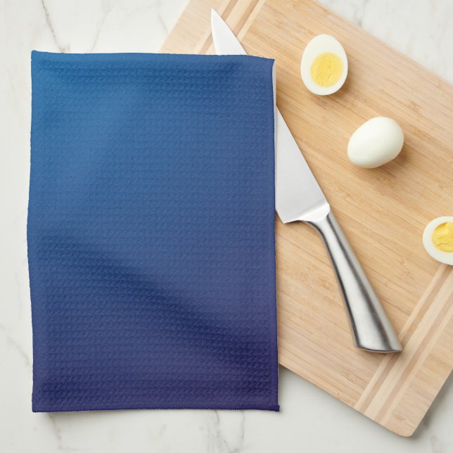 Linge De Cuisine Cool Grainy Deep Blue Vignette (Quart Plié)