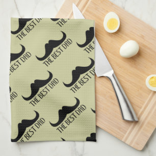 Linge De Cuisine Cool meilleur papa Black Mustache Père jour motif