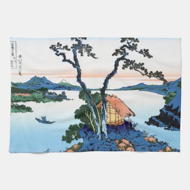Linge De Cuisine Cool oriental japonais Hokusai Fuji View paysage (Horizontal)