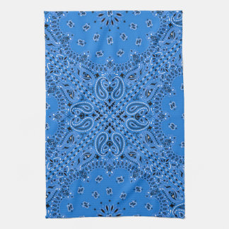Linge De Cuisine Copie occidentale bleue d'écharpe de Bandana de