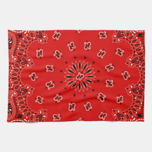 Linge De Cuisine Copie occidentale rouge d'écharpe de Bandana de