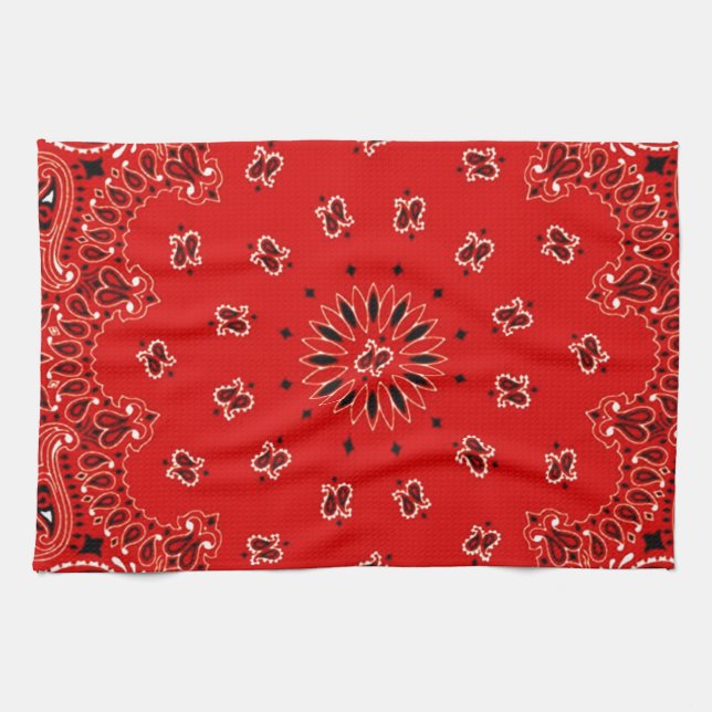 Linge De Cuisine Copie occidentale rouge d'écharpe de Bandana de (Horizontal)
