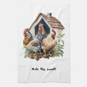 Linge De Cuisine Coq et poules de la maison de poulet
