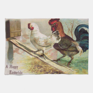 Linge De Cuisine Coq vintage Et Poulet Pâques