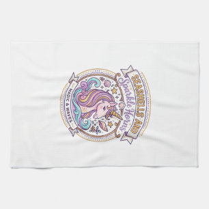 Linge De Cuisine Coquilles de licorne et cornes scintillantes POD P