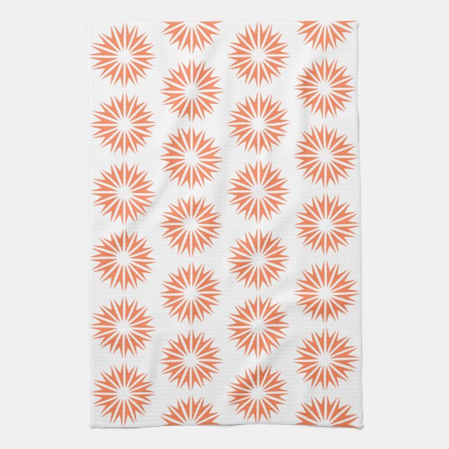 Linge De Cuisine Coral Modern Sunburts (Vertical)