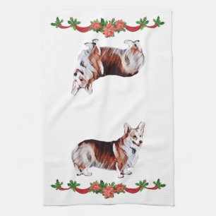 Linge De Cuisine Corgi tricolore de Gallois de vacances