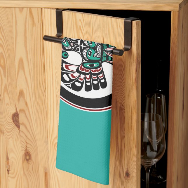 Linge De Cuisine Côte du Pacifique Nord-Ouest L'art haïtien Thunder (Pliage en tiers)