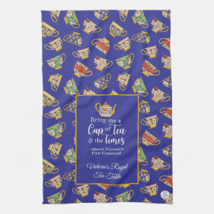 Linge De Cuisine Cottagecore Tea Party Royal Blue Queen Victoria